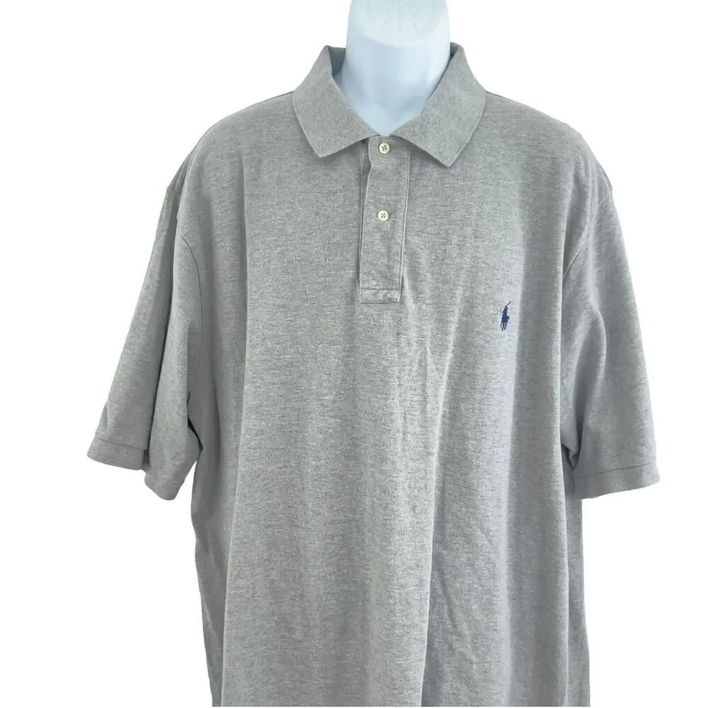 Polo Ralph Lauren Polo T Shirt Short Sleeve Small Pony Gray Super Soft 2XLT Tall